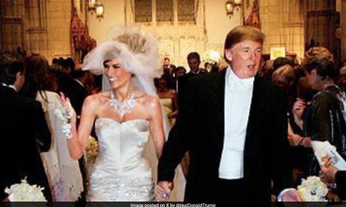 “Happy 20th Anniversary To Melania”: Trump Shares Throwback Wedding Pic